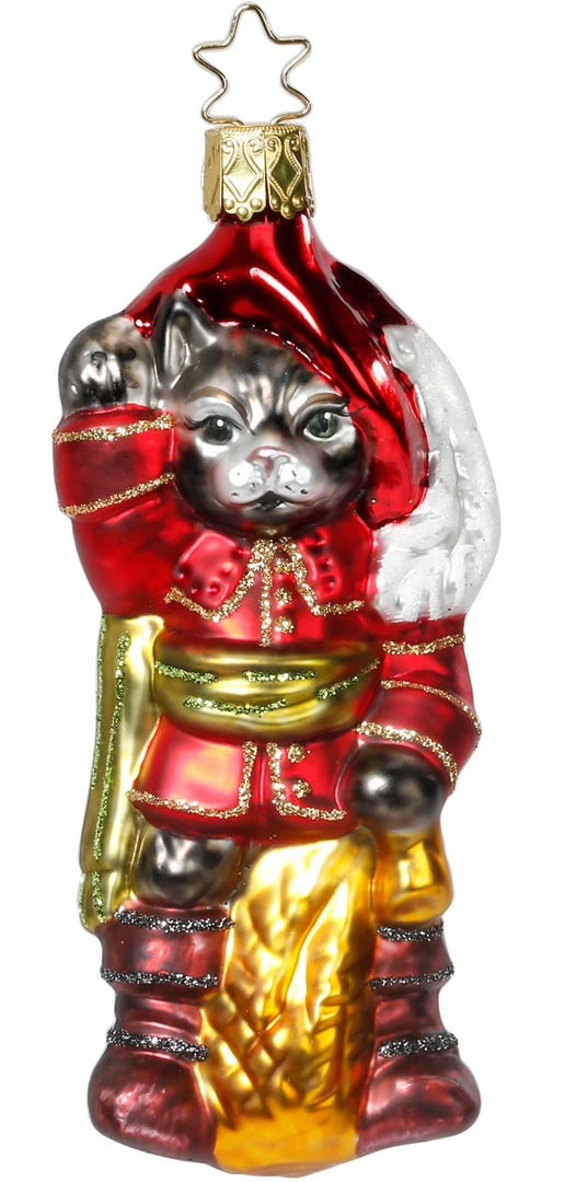 Inge Glass Puss'n' Boots Ornament Christmas