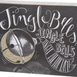 Primitives By Kathy Jingle Bells Christmas Chalk Sign