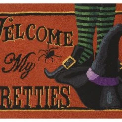 TheHolidayBarn.com Welcome My Pretties Witch Rug New!