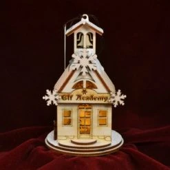 Ginger Cottages Elf Academy Balsa Wood Ornament