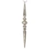Bethany Lowe Antique Silver Glass Icicle Finial Ornament - 13.5"