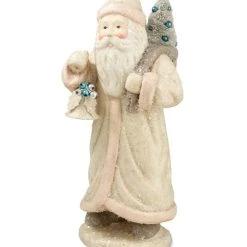 Bethany Lowe Pastel Santa With Bell