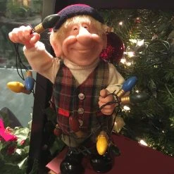 Whitehurst Albert Elf With Christmas Lights