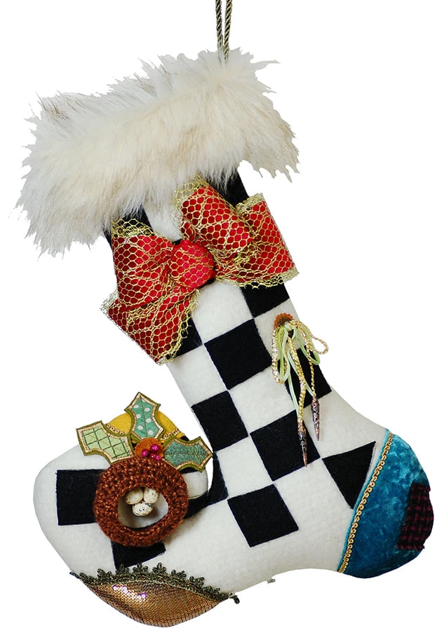 TheHolidayBarn.com Amelia Stocking Accent Pillow Christmas