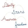 Bethany Lowe Cursive Americana Word Ornaments