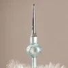 Bethany Lowe Aqua Indent Glass Tree Topper, Small New!