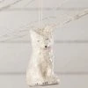 Bethany Lowe New! Arctic Fox Ornament, Paper Mache