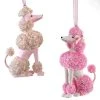 Katherine's Collection Pink Poodle Ornaments, Bead Encrusted