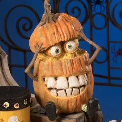 Bethany Lowe Monster Pumpkin With Googly Eyes