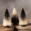 Bethany Lowe New! Black & White Ombre Mini Bottle Brush Trees