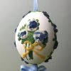 TheHolidayBarn.com Blue Flower Bouquet Egg Ornament