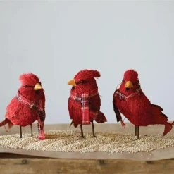 Creative Co-Op Christmas Cardinals With Scarfs