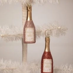 Bethany Lowe New! Bubble & Kisses Champagne Ornaments