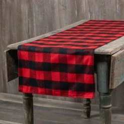 Ragon House Red & Black Buffalo Check Runner New!