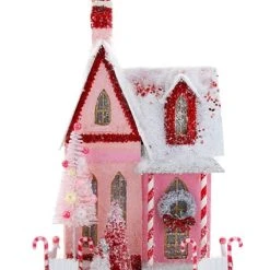 Cody Foster Candy Cane Cottage Putz House New!