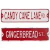 Raz Candy Cane Lane And Gingerbread Street Signs