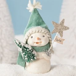 Bethany Lowe New! Christmas Wishes Snowman Figurine
