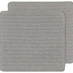 TheHolidayBarn.com Crocheted Dishcloths, Gray