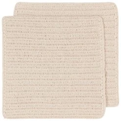 TheHolidayBarn.com New! Crocheted Dishcloths, Natural Cotton