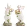 K&K Interiors New! Easter Rabbits With Flowers