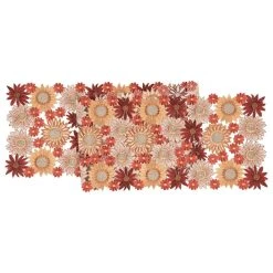 TheHolidayBarn.com New! Fall Flowers Table Runner