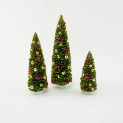 One Hundred 80 Degrees New! Festive Christmas Bottle Brush Trees, Large
