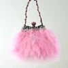 Katherine's Collection New! Fifi Feather Purse Ornament, Pink