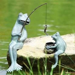 SPI Fishing Frogs Garden Sculpture
