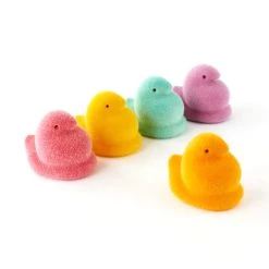 One Hundred 80 Degrees Flocked Peeps, 6" Multi-Color