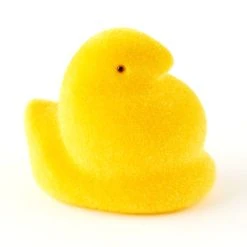 One Hundred 80 Degrees Large Flocked Yellow Peep, 6"