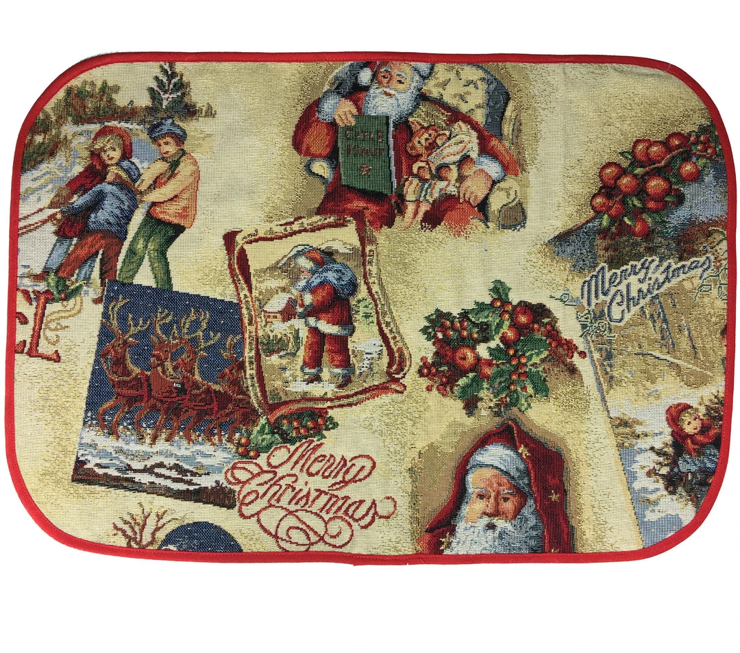 StiVoTex Merry Christmas Tapestry Placemats From Germany - Set Of 6
