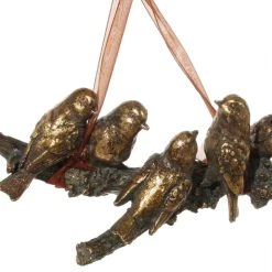 ShiShi Golden Bronze Love Birds Ornament