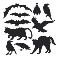 Beistle Halloween Silhouette Cutouts Beistle Vintage Halloween