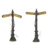 Department 56 Haunted Halloween Street Signs - 4" Tall