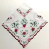 TheHolidayBarn.com Valentine's Day Hearts And Lilies Handkerchief Reproduction