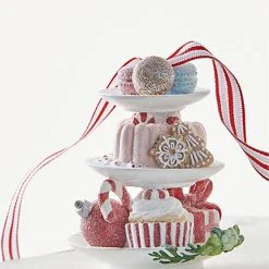 Raz New! Sweet Treats On Tiered Tray Ornament