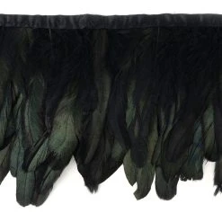 Zucker Iridescent Black Feather Fringe Halloween