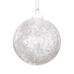 TheHolidayBarn.com Jim Marvin Snow Ball Ice Glass Ornaments, Set Of 6