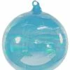 TheHolidayBarn.com Jim Marvin Iridescent Teal Art Glass Ball Ornaments