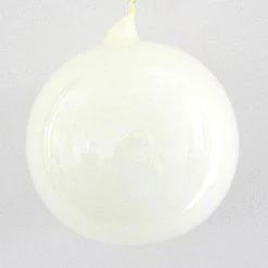 Winward Jim Marvin Ivory Bubblegum Glass Ornaments, Set Of 2, 120mm New!