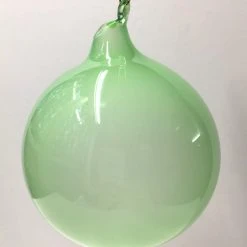 Winward Jim Marvin Light Green Bubblegum Glass Ornaments New!