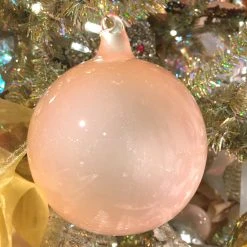 Winward New! Jim Marvin Pink Linen Bubblegum Glass Ornaments
