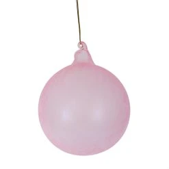 TheHolidayBarn.com Jim Marvin Pink Marble Ice Glass Ball Ornaments New!