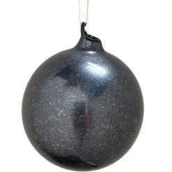 TheHolidayBarn.com Jim Marvin Silver Black Glass Ornaments New!