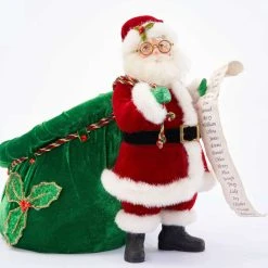 Katherine's Collection Santa With Toy Bag Container New!