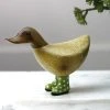 Dcuk New! Wooden Duck With Green Welly Boots, Small