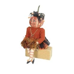 Gathered Traditions Lucille Cheerleader - Pumpkin Doll