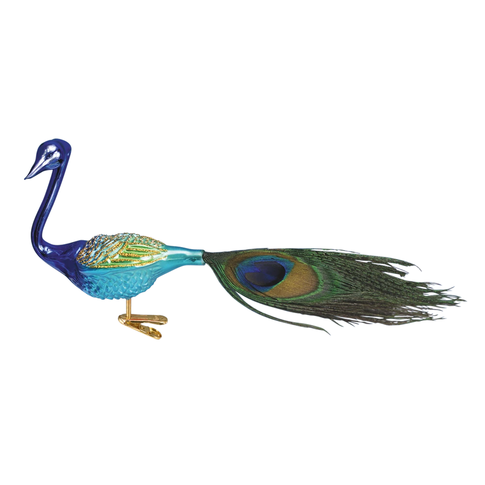 Old World Christmas Magnificent Peacock Ornament Clip