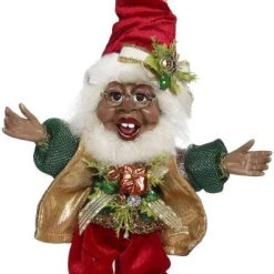 Mark Roberts African-American Stocking Stuffing Elf New!