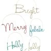 Bethany Lowe New! Merry & Bright Cursive Word Ornaments